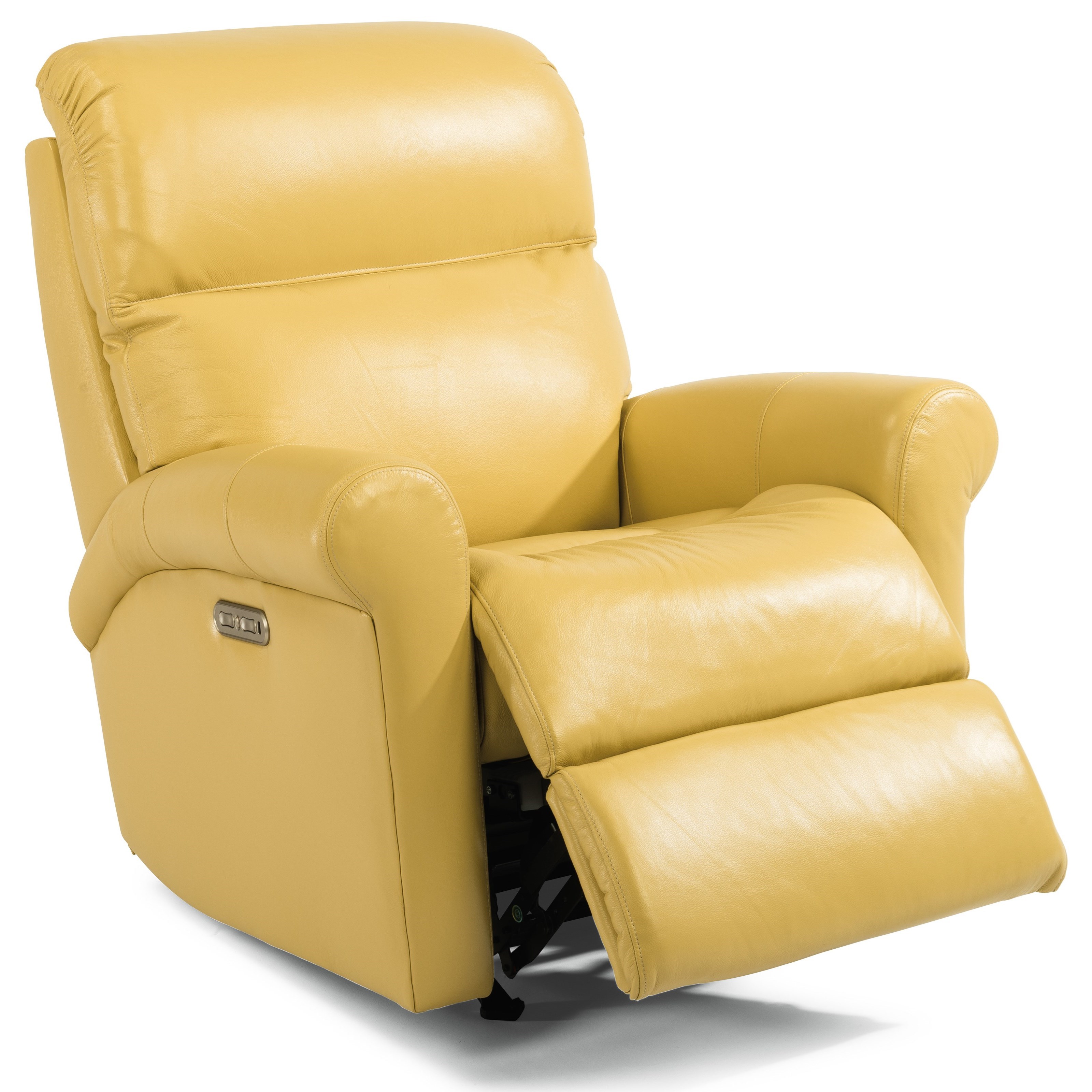 Flexsteel Davis Casual Power Rocking Recliner with Power Headrest Furniture Barn Recliners